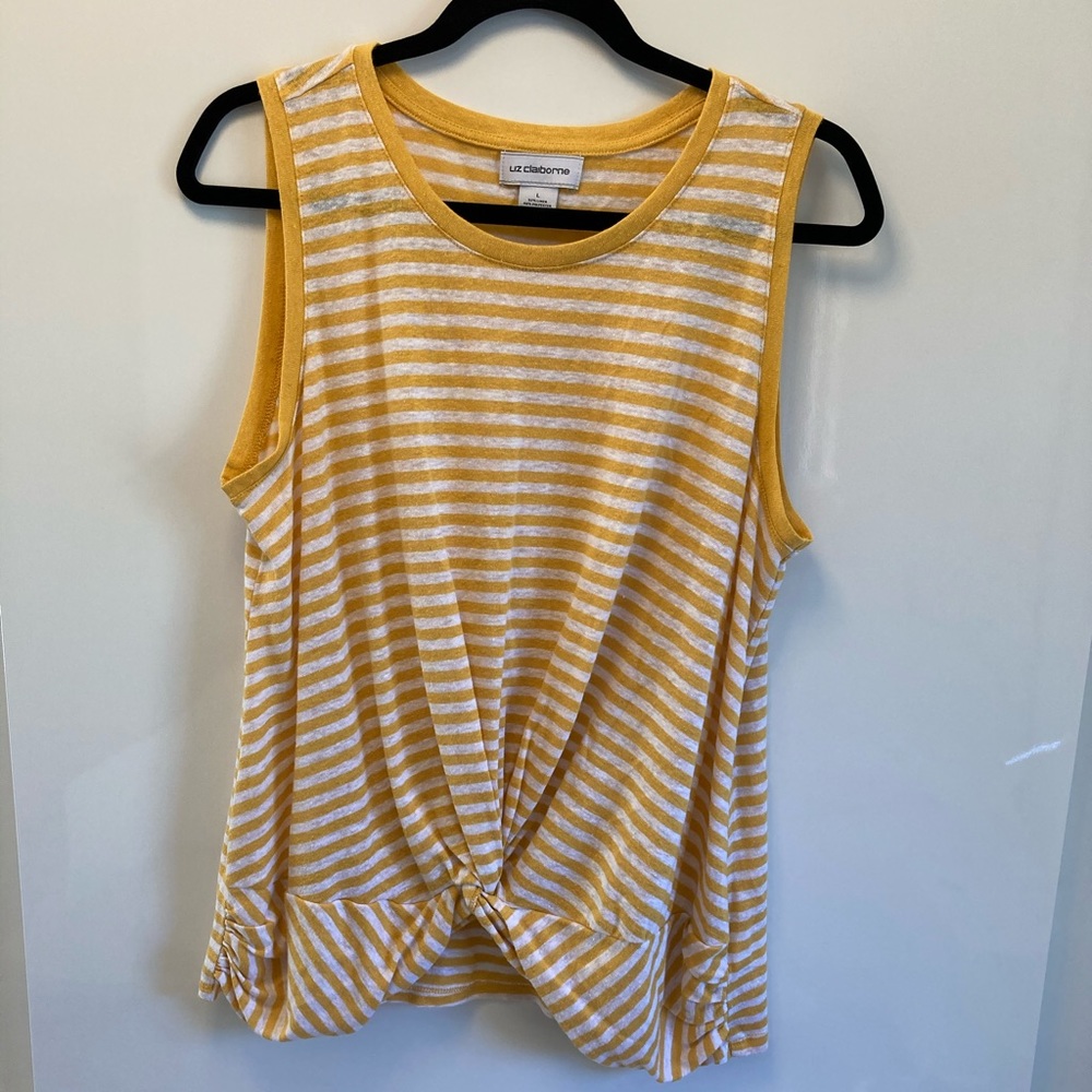 Linen blend burnout style tank top size large